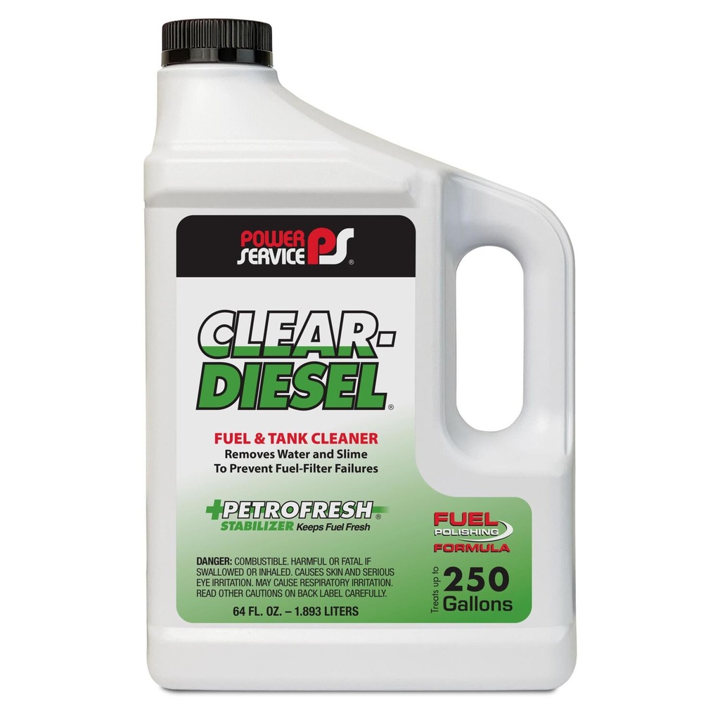 Power Service Clear-Diesel Fuel & Tank Cleaner - 64 oz. six pack